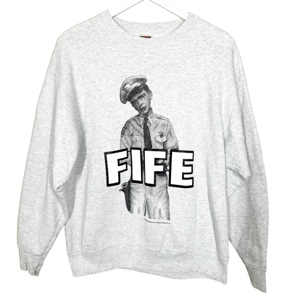 VINTAGE 90s The Andy Griffith Show Sweatshirt Pullover Crewneck Gray Adult Large - Picture 1 of 10